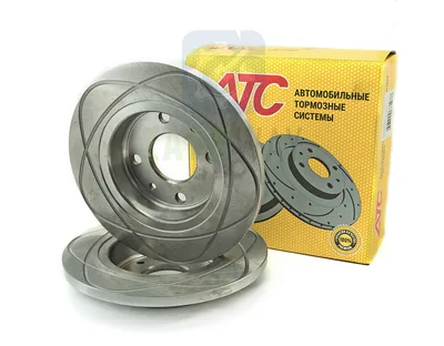 Диск тормозной передний ВАЗ 2108 (АТС 2108-05) R13, перф., проточ. (2 шт) |168| АТС