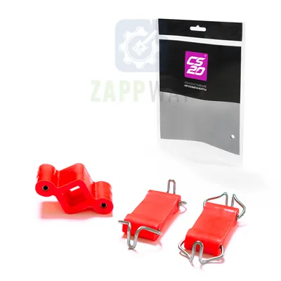 Комплект крепления глушителя (компл.: 3шт) 2101, 2107 (красный полиуретан) "DRIVE" CS20