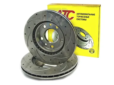 Диск тормозной передний Renault Duster (АТС 2501-05) вент., перф., насечки (2шт) АТС