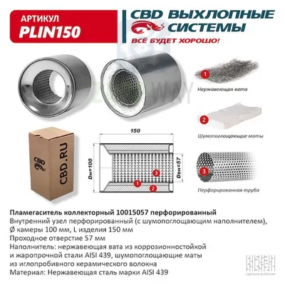 Коллекторный пламегаситель из нержавейки CBD CBD