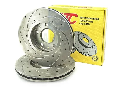 Диск тормозной передний Renault Duster (АТС 2502-05) вент., перф., насечки (2 шт) АТС