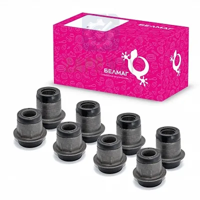 Комплект сайлентблоков передней подвески ВАЗ 2101-2107 (верхние + нижние, 8шт.) БелМаг