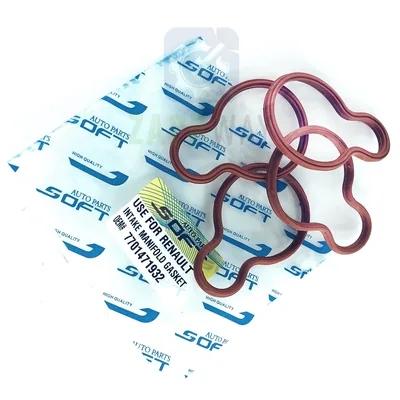 Прокладка коллектора впуск Largus, Renault (7701471932) K7M 8V (4 шт) SOFT AUTO PARTS