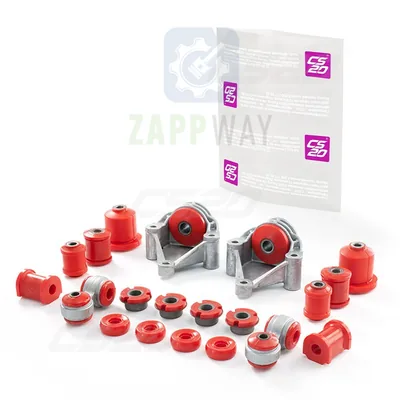 Комплект сайлентблоков и втулок 2108 (красный полиуретан) (состоит из: CS07161,CS06825,CS06077,CS06233,CS08725,CS06071,CS06834,CS06811) "DRIVE" CS20