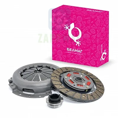 Сцепление в сборе ВАЗ 2190 (диск нажимной, диск ведомый, выжимной подшипник) БелМаг