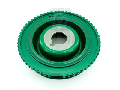 Шкив коленвала демпферный 2112 (2112-1005058-04) зелёный (16V, инж.) SLON