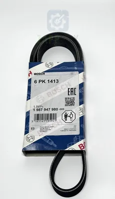 Ремень генератора GAZ, UAZ 405 с ГУРом 6PK1413 ЕВРО-3 Bosch