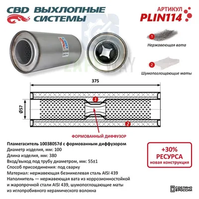 Пламегаситель с диффузором   CBD
