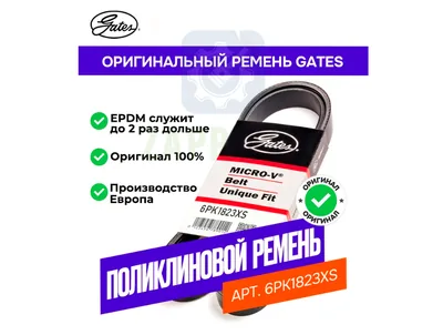 Ремень генератора LARGUS 1.6 8-16кл. (с ГУРом, с конд.) 6PK1823XS Gates