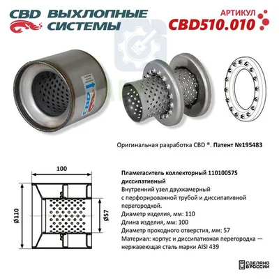 Коллекторный пламегаситель диссипативный CBD
