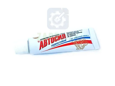 Автогерметик (11224-060) силиконовый, термостойкий (белый, 60 гр.) |100| АВТОСИЛ