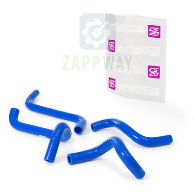 Комплект патрубков отопителя (компл.: 4шт.) 21082, 2114 (синий силикон) "PROFI" CS20