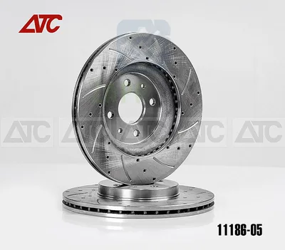 КОМПЛЕКТ - Тормозные диски АТС-SPORT для Lada Granta Sport и Kalina Sport (передние АТС11186-05 и задние АТС2108-06) 4шт