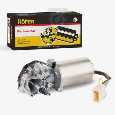 Мотор-редуктор стеклоочистителя переднего 2110 (вал 12мм.) Hofer
