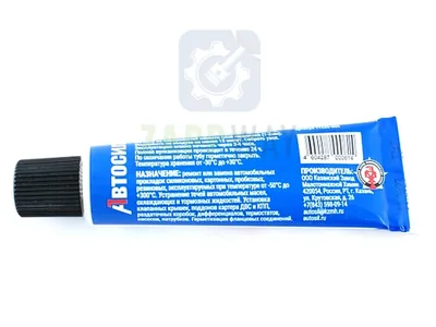 Автогерметик (11226-60-100) силиконовый, термостойкий (чёрный, 60 гр.) |100| АВТОСИЛ