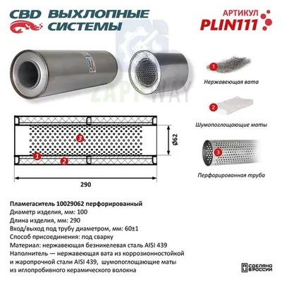 Пламегаситель перфорированный из Нержавеющей стали CBD