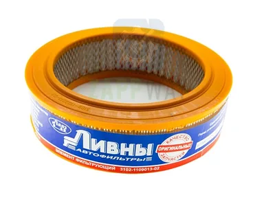 Элемент фильтрующий очистки воздуха Газель (3102-1109013-02) карбюратор |12| Ливны