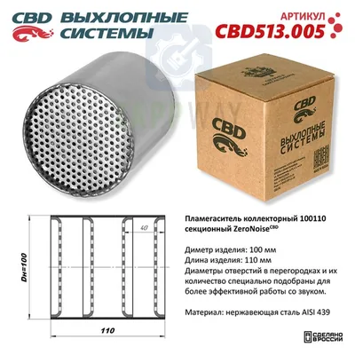 Коллекторный пламегаситель секционный ZeroNoise CBD